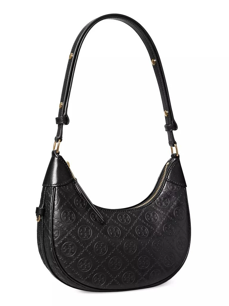 Tory Burch T Monogram Debossed Leather Crescent Bag 3