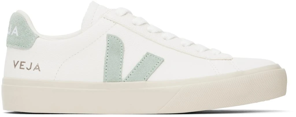 Veja White & Green Campo Leather Sneakers 1