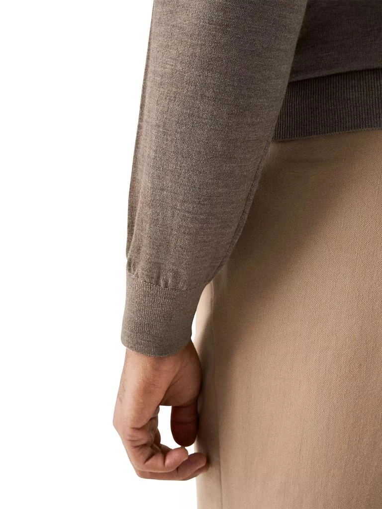 Eton Fine-Knit Wool Quarter-Zip Sweater 5