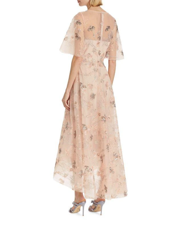 Teri Jon Sequin-Embellished High-Low Dress 2