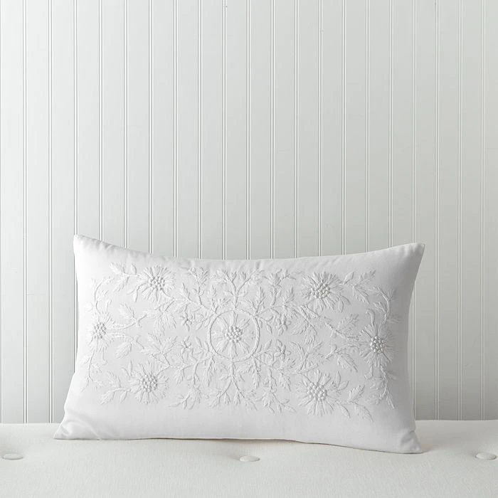 sky Floral Embroidery Decorative Pillow, 14" x 24" - Exclusive 1