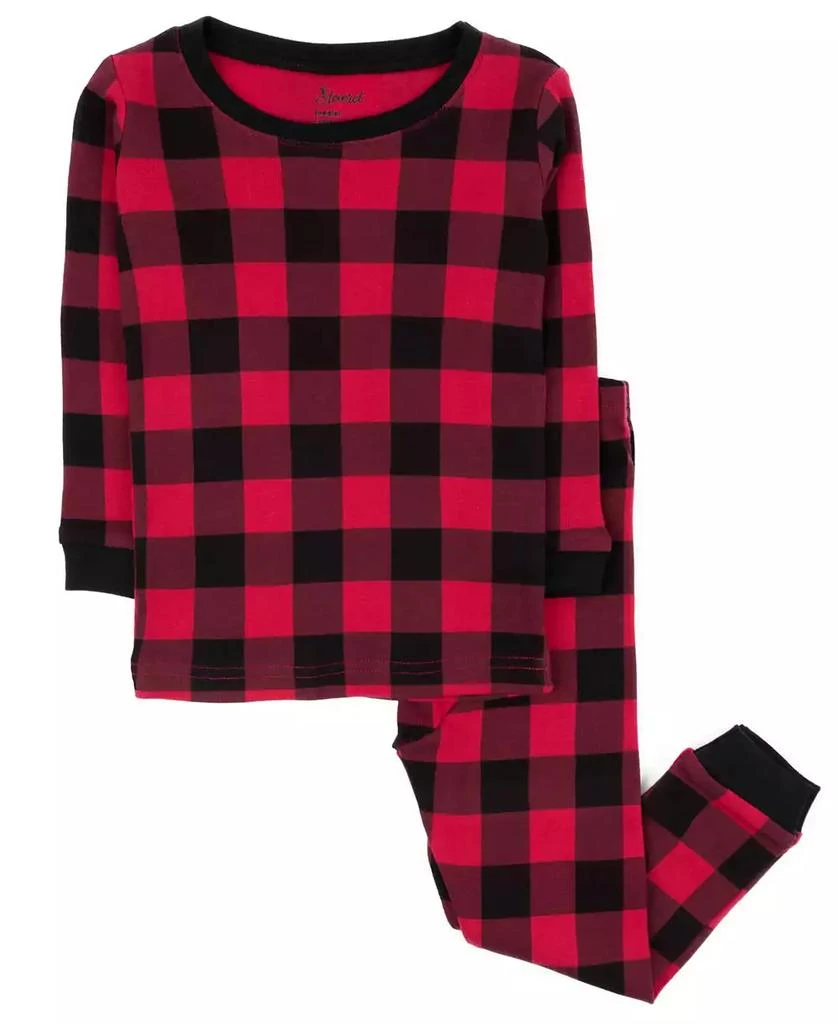 Leveret Toddler Two Piece Cotton Plaid Holiday Pajamas