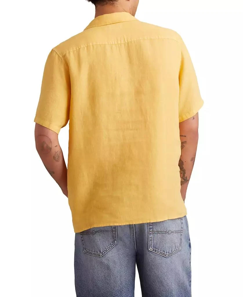 Lucky Brand Men's Short Sleeve Linen Camp Collar Shirt 2