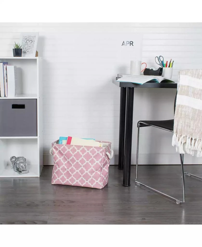 Design Imports Polyester Bin Lattice Rectangle Medium 4
