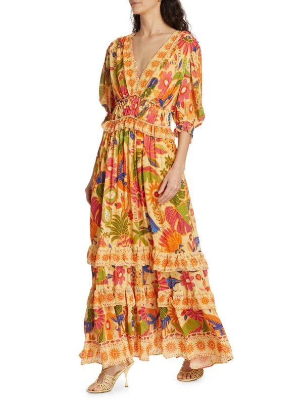 Farm Rio Rio Tapestry Floral Maxi Dress 3