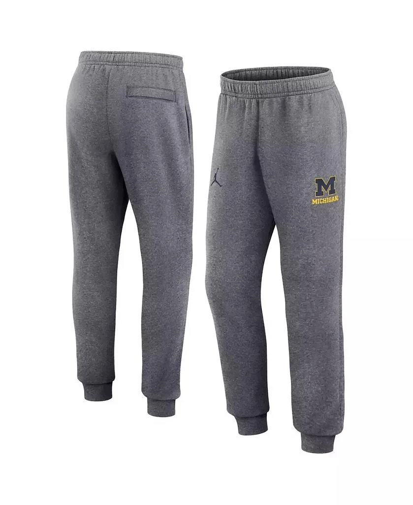 Jordan Men's Heather Gray Michigan Wolverines Primetime Club Fleece Jogger Pants 1