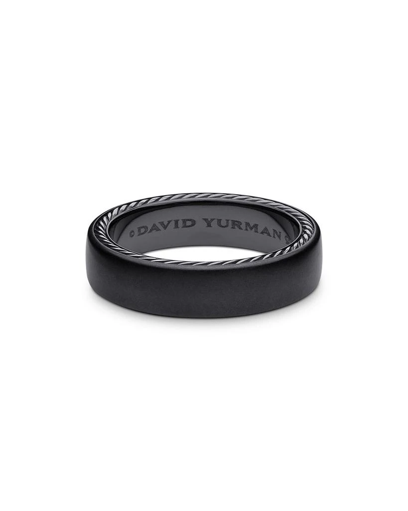David Yurman Men's Streamline® Band Ring in Black Titanium, 6mm 1
