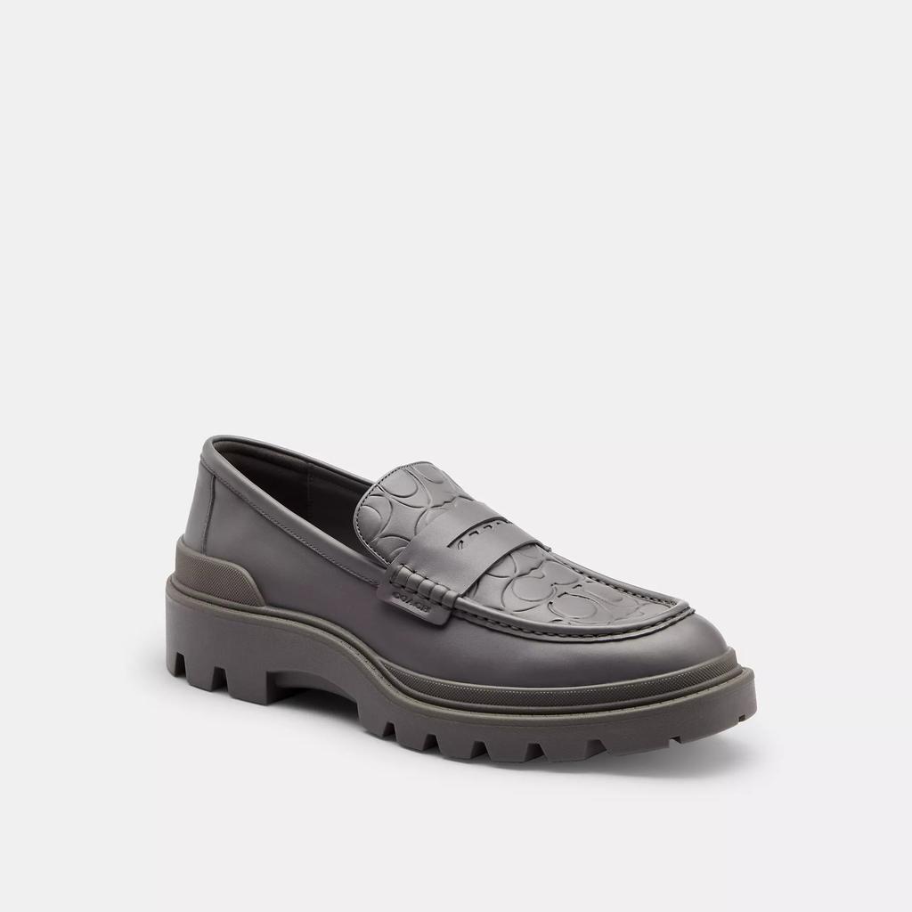 Coach Platform Loafer With Signature Print
