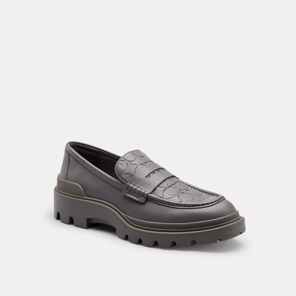 Coach Platform Loafer With Signature Print 1