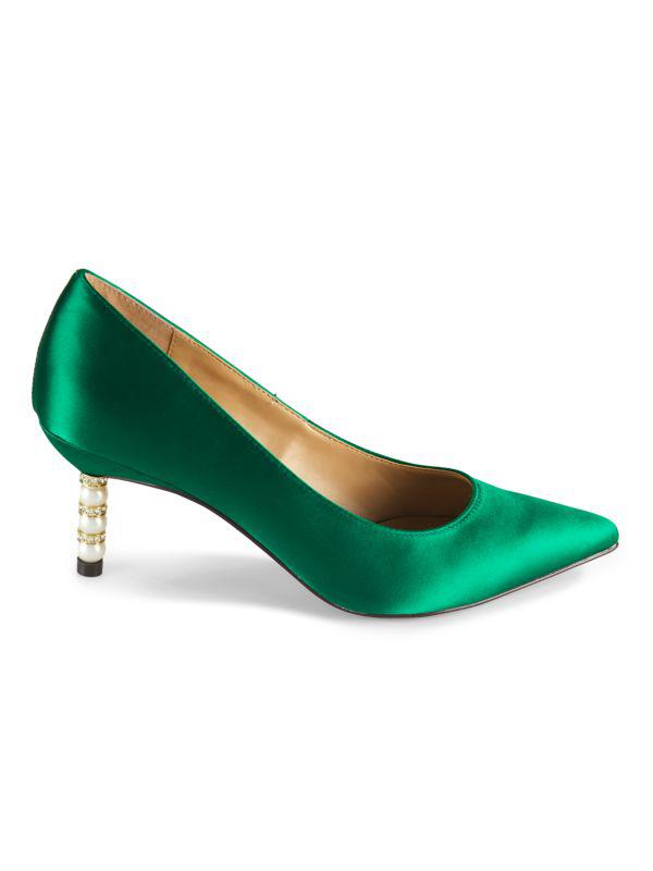 Charles David Sienna 46MM Satin Point Toe Pumps