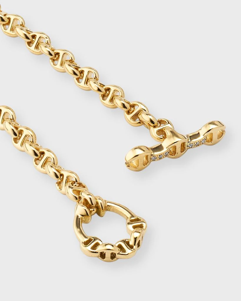 Hoorsenbuhs 18K Yellow Gold Micro Chain Bracelet with Diamonds 4