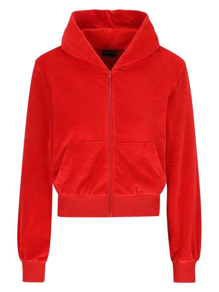 Balenciaga Draped black bomber jacket in technical micro