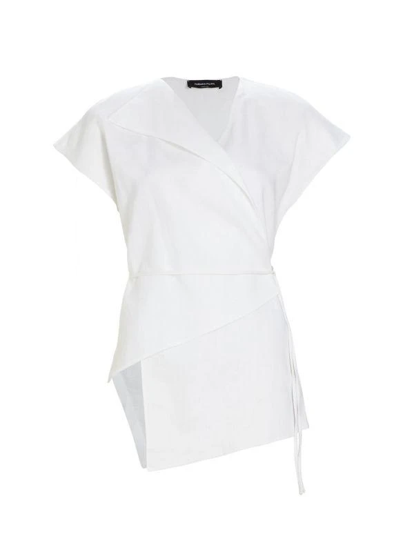 Fabiana Filippi Asymmetric Linen Top 6
