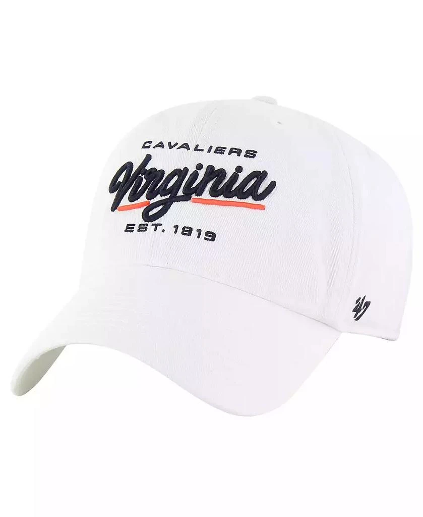 47 Brand Women's White Virginia Cavaliers Sidney Clean Up Adjustable Hat 1