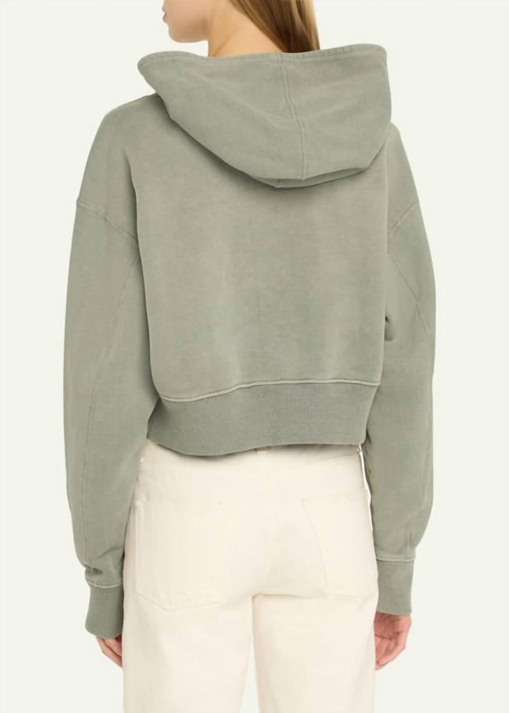 SLVRLAKE Crop Hoodie In Shadow Green