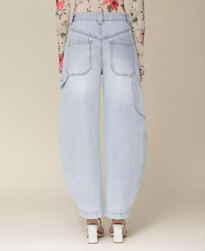 Avec Les Filles Women's High-Rise Barrel-Leg Jeans