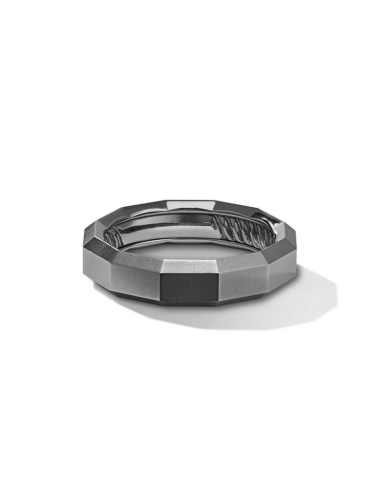 David Yurman Faceted Band Ring in Grey Titanium