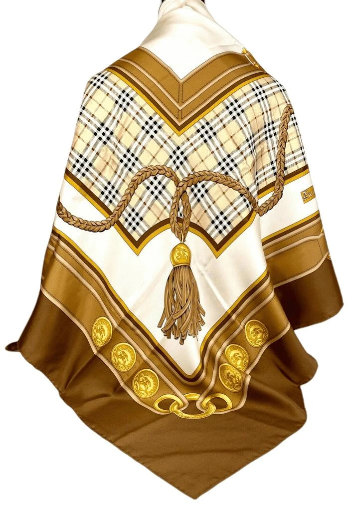 Burberry Women
s SilkScarf Shawl with Horse Tassel Print 2