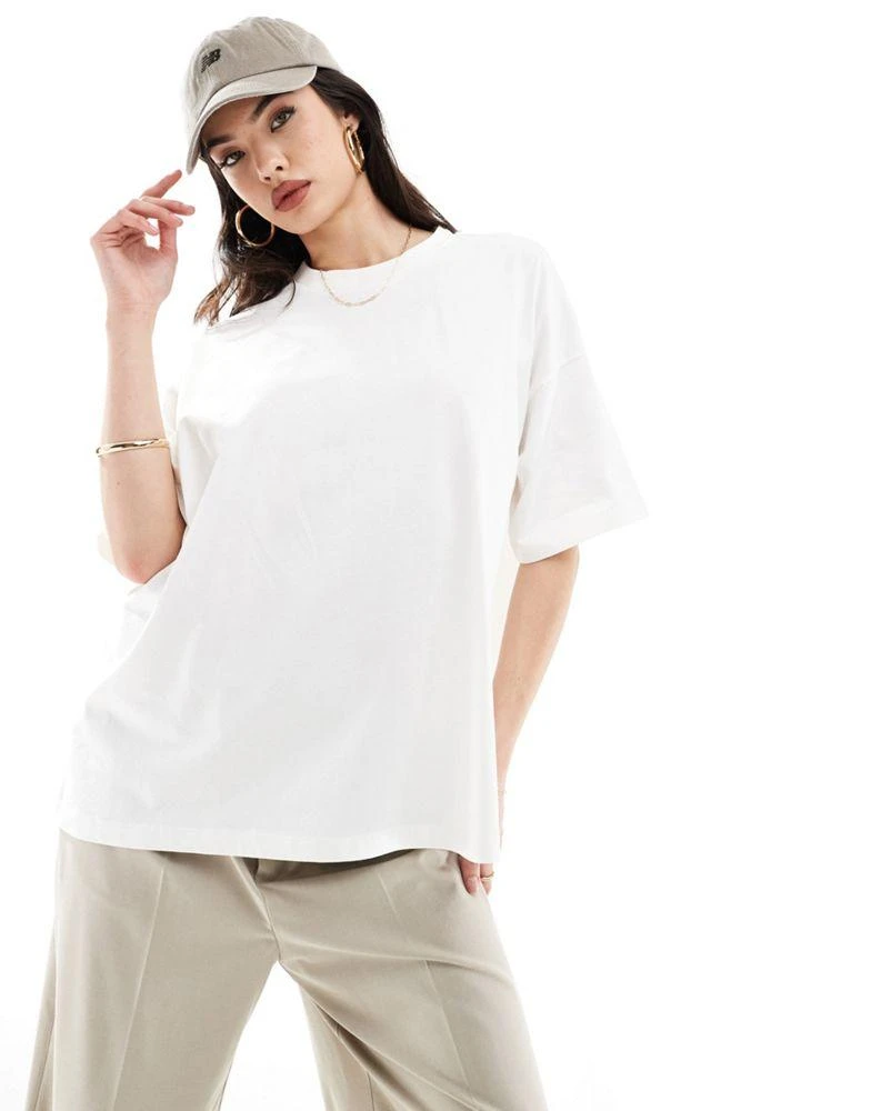 ASOS ASOS DESIGN oversized t-shirt with paris stacked back graphic in cream 4