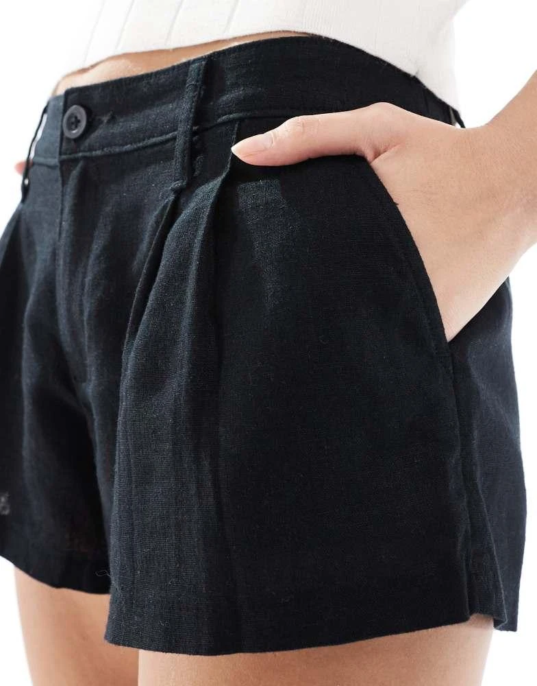 HOLLISTER Hollister low rise linen short in black 5