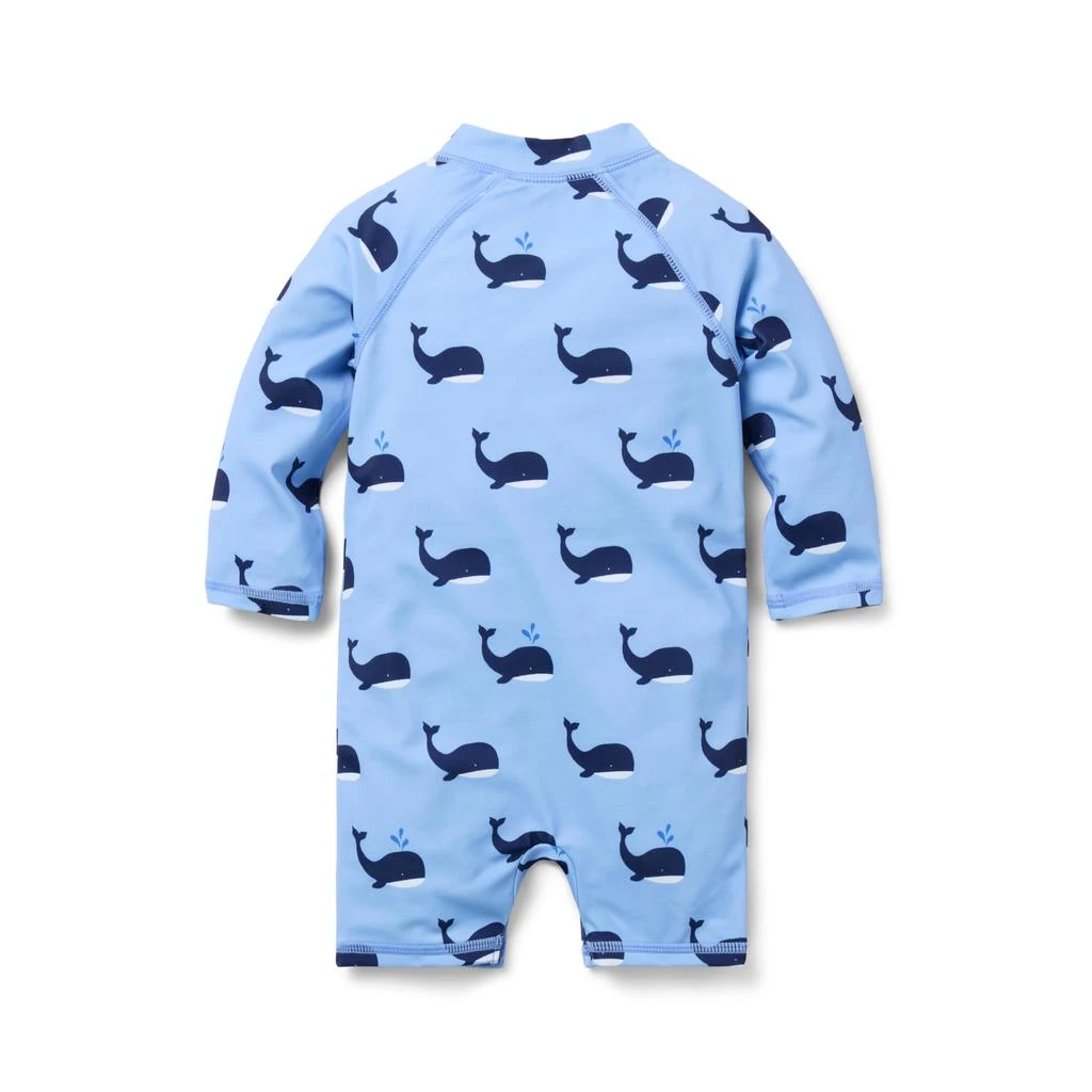 Janie and Jack Whale Rashguard One-Piece Swim (Infant) 2
