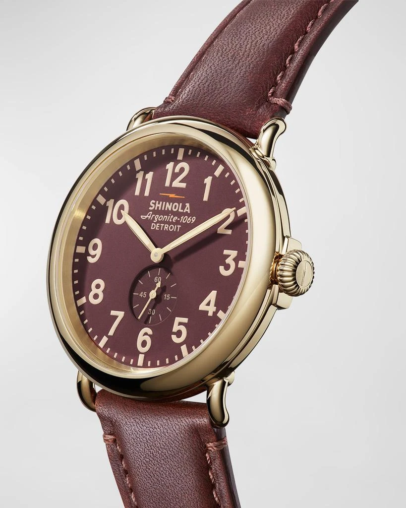 Shinola Men's Runwell Leather-Strap Watch, 47mm 3