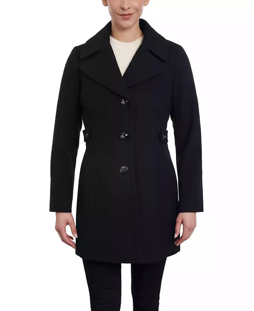 Anne Klein Petite Single-Breasted Notched-Collar Peacoat, Created for Macy's 1
