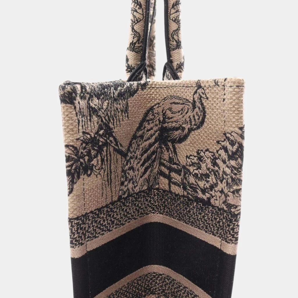 Dior Christian Dior Canvas Beige Black Book Tote Medium Embroidery Bag 3