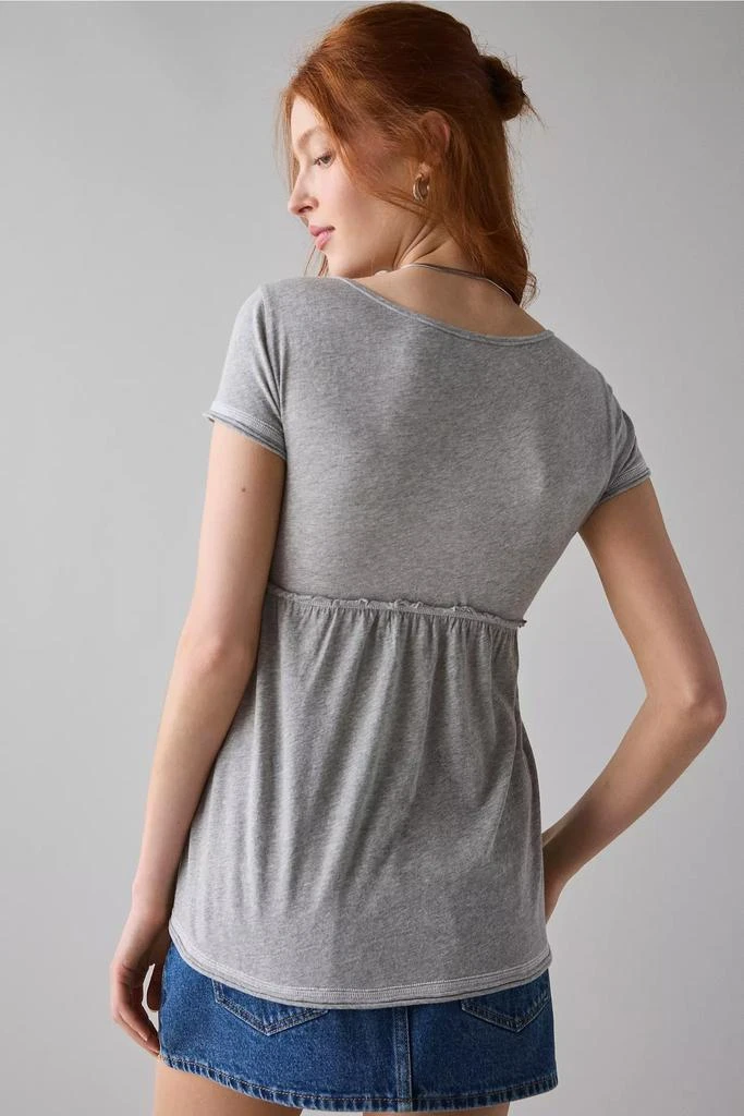 BDG BDG Tina Layered V-Neck Short Sleeve Babydoll Tee 4