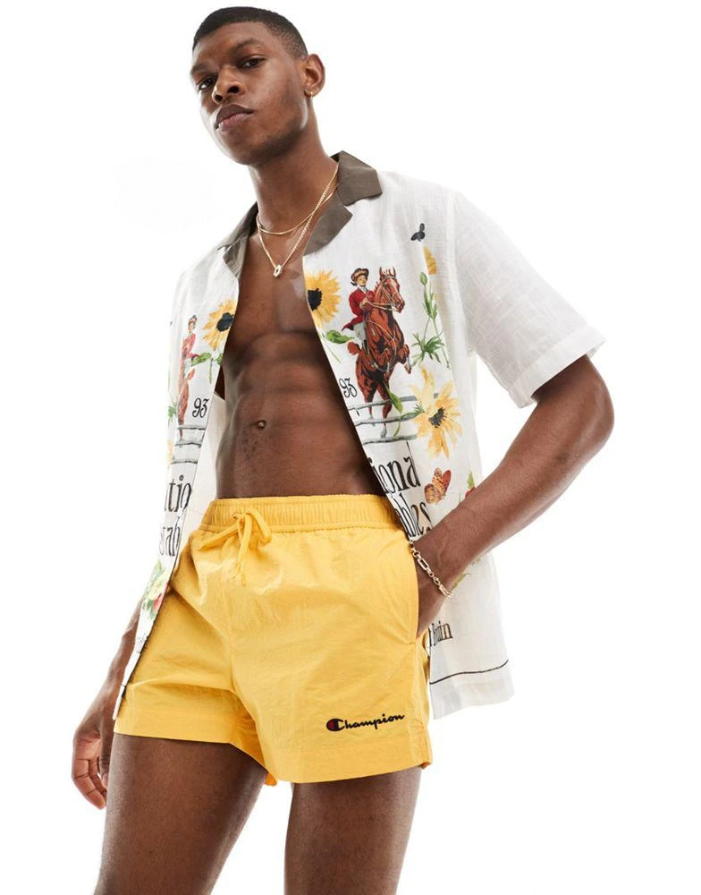CHAMPION Champion swim shorts in yellow 1