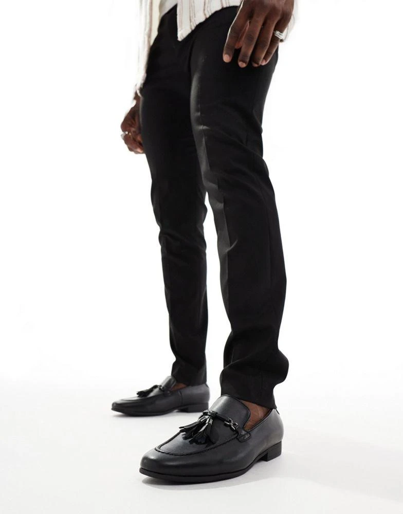 ASOS ASOS DESIGN loafers in black with tassel detail 3