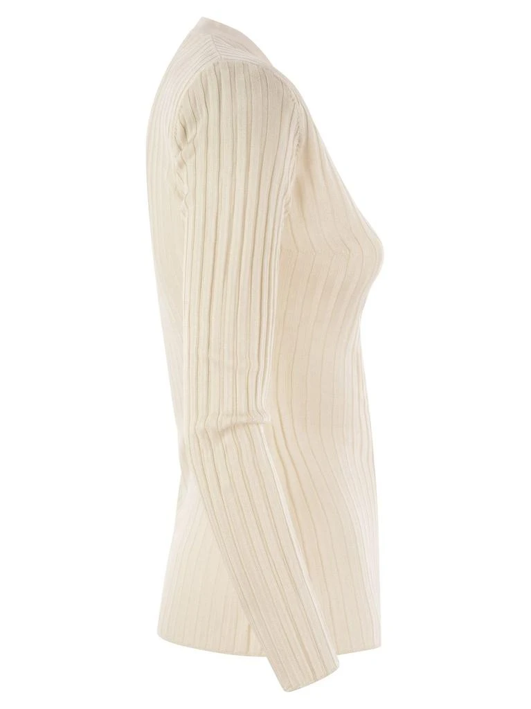 ELISABETTA FRANCHI Elisabetta Franchi Logo-Patch V-Neck Top 3