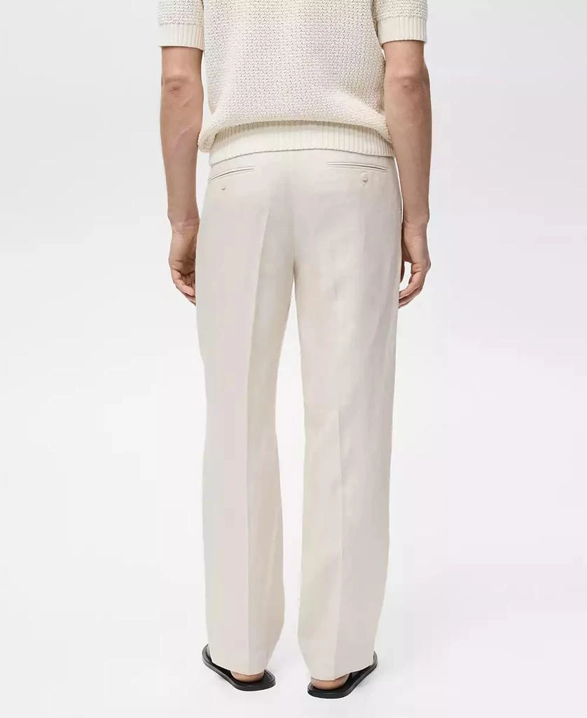 Mango Men's Regular-Fit Linen Trousers 2