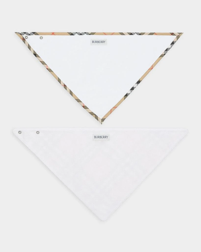 Burberry Kid
s Check Cotton Two-Piece Bib Set