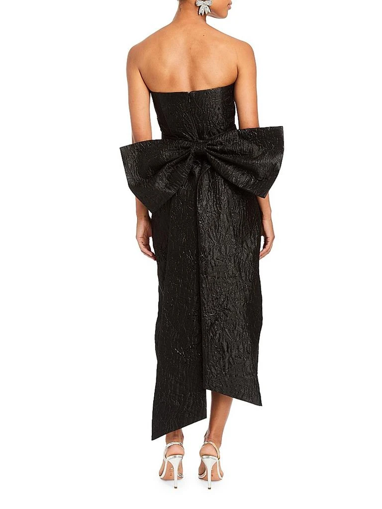 Mestiza New York Lorena Bow Jacquard Strapless Midi-Dress 4