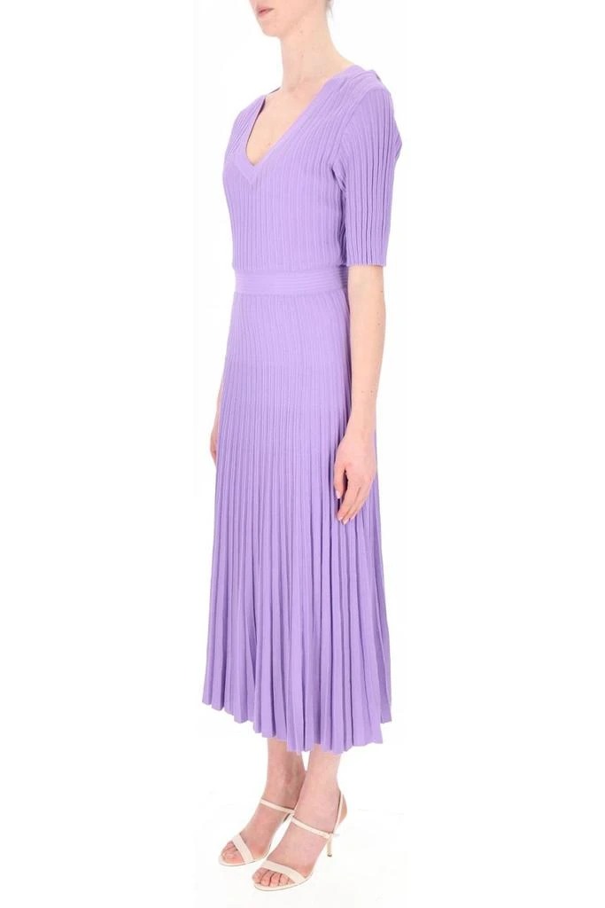P.A.R.O.S.H. P.A.R.O.S.H. V-Neck Pleated Midi Dress 3
