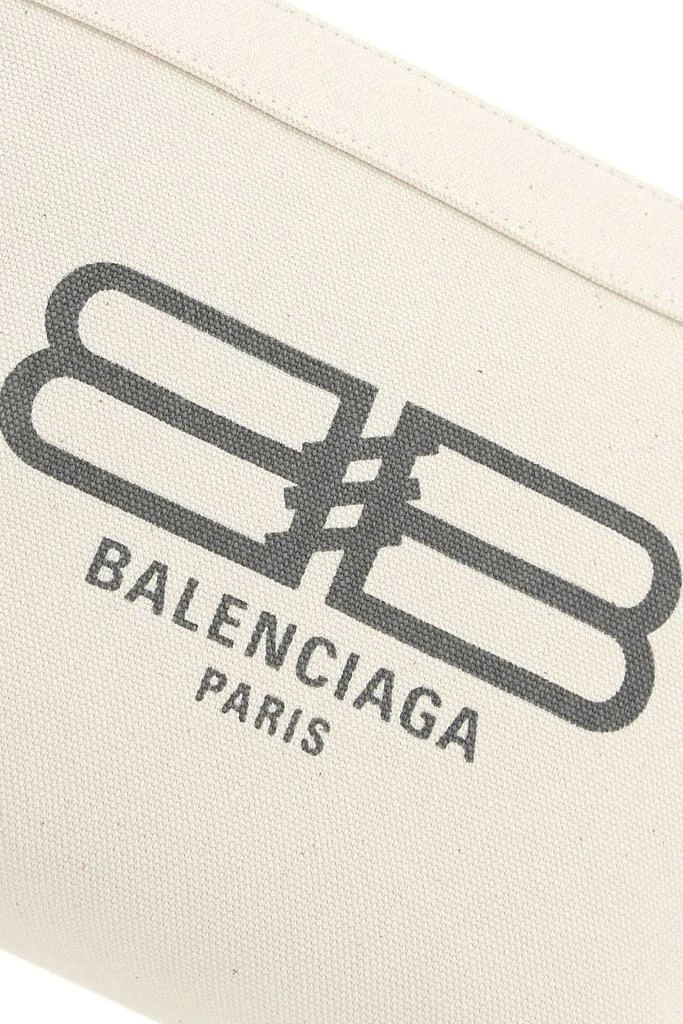 Balenciaga Balenciaga Logo Printed Zipped Clutch Bag 4