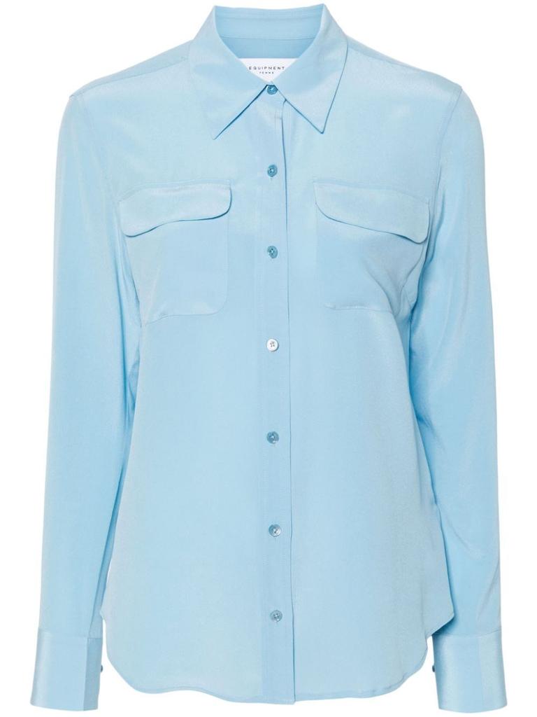 Equipment Equipment `Slim Signature` Long Sleeve Shirt