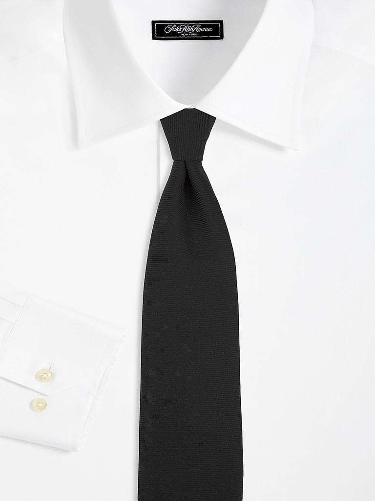 Canali Textured Solid Silk Tie