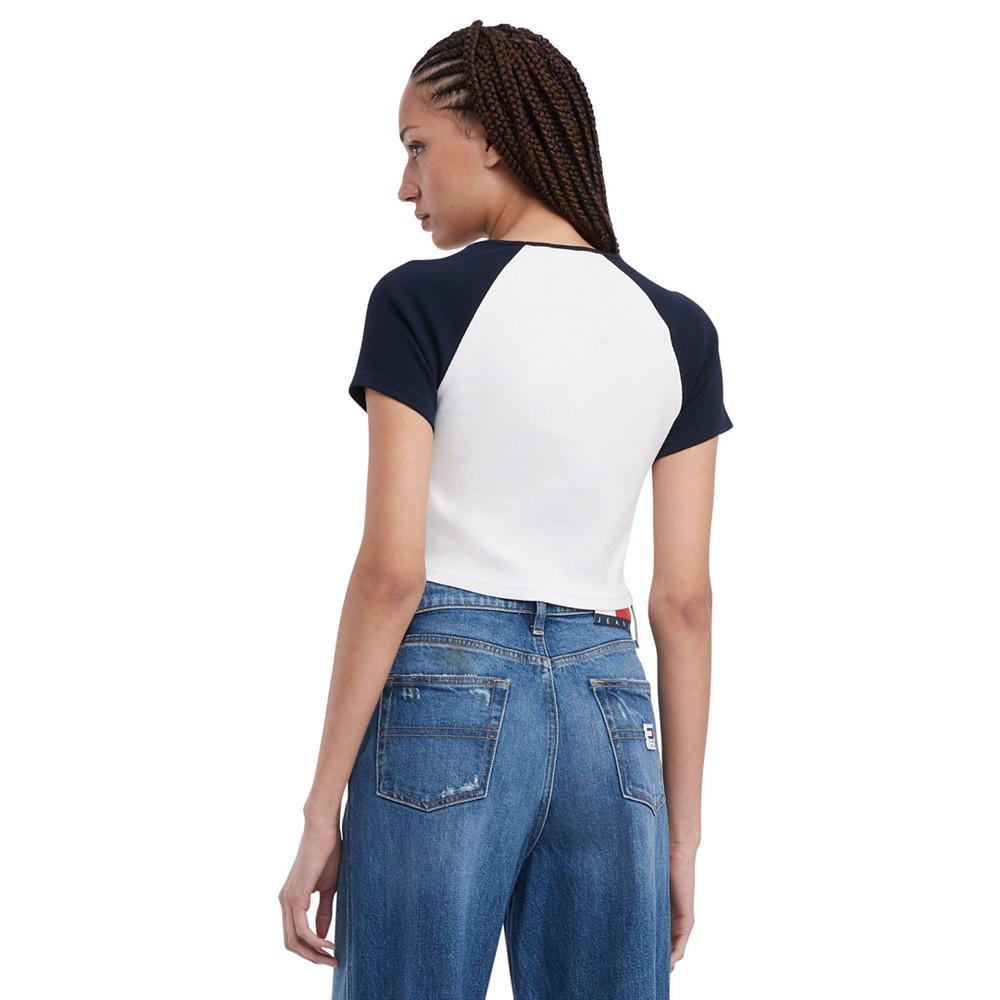 Tommy Jeans Women's Slim Vintage Prep Cropped T-Shirt