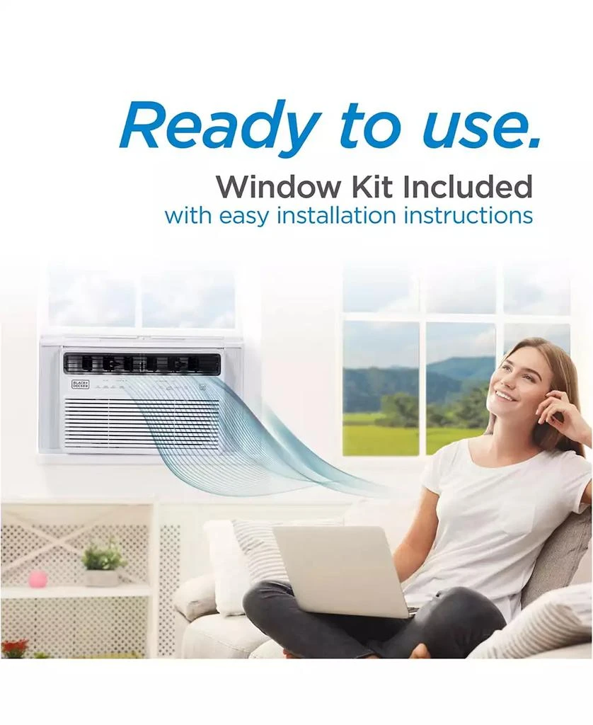 Black & Decker BLACK+DECKER 12,000 BTU Inverter Window Air Conditioner Units for Up To 550 Sq. Ft., ENERGY STAR Rated with Remote Control 4