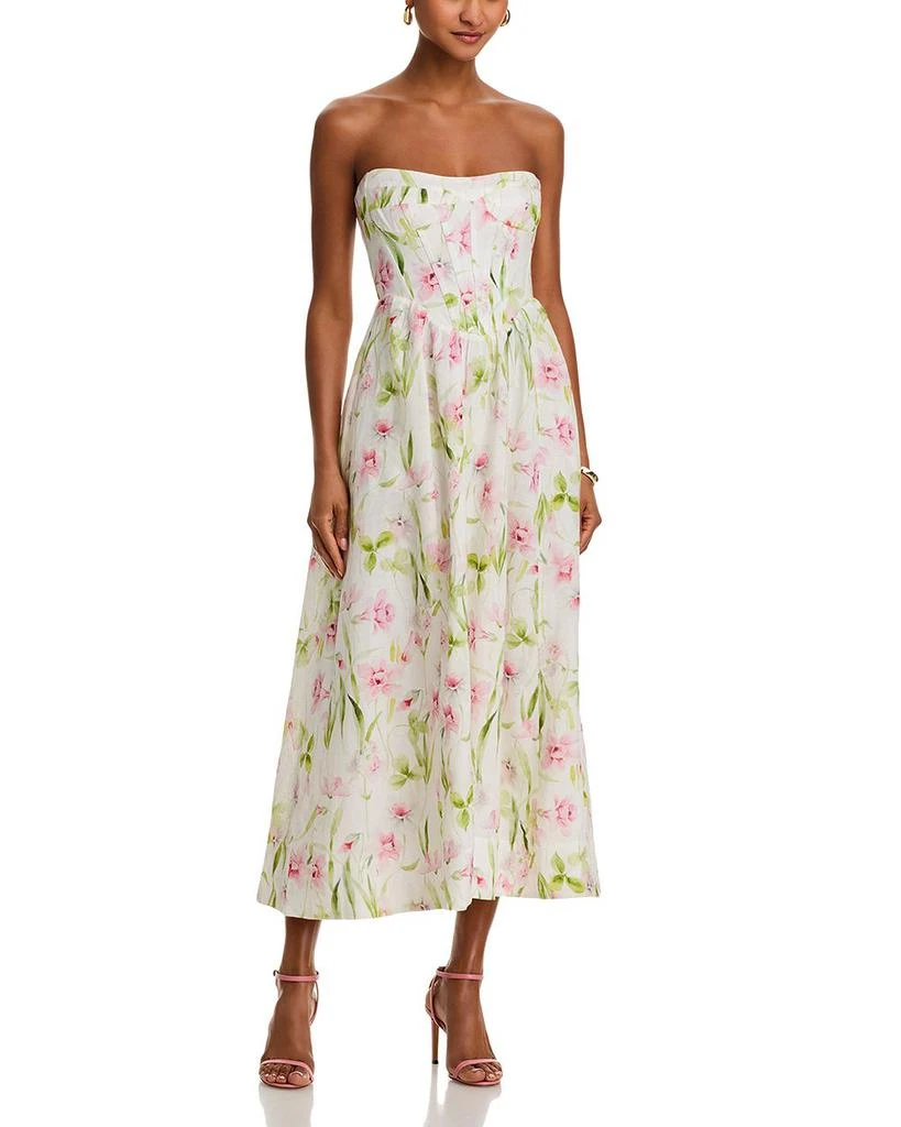 Bardot Lola Floral Corset Midi Dress 1