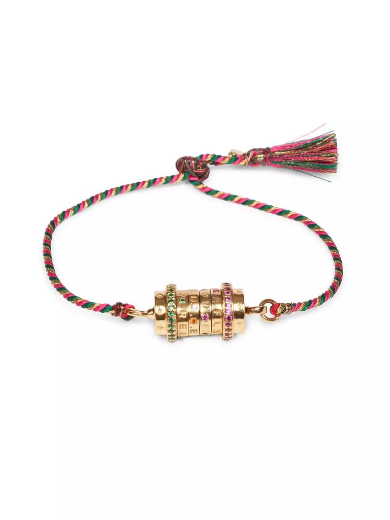 Caroline de Benoist Mot De Passe Jackpot 18K-Gold-Plated & Zircon Slider Bracelet 1