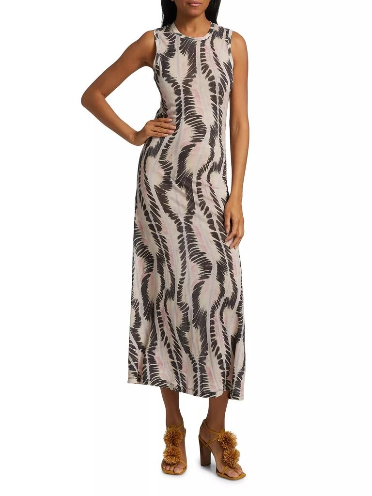 Ulla Johnson Orla Abstract Striped Tank Midi-Dress 3