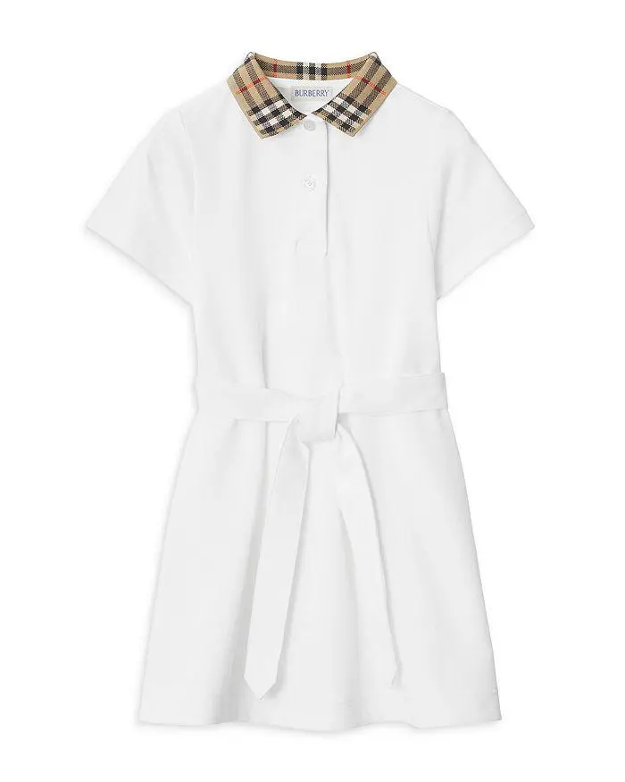 Burberry Girls' Check Collar Polo Shirt Dress, Little Kid, Big Kid - Exclusive