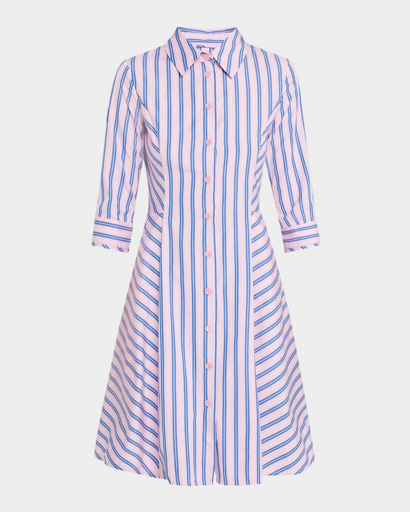 Evi Grintela Cara Striped Cotton Shirtdress 1