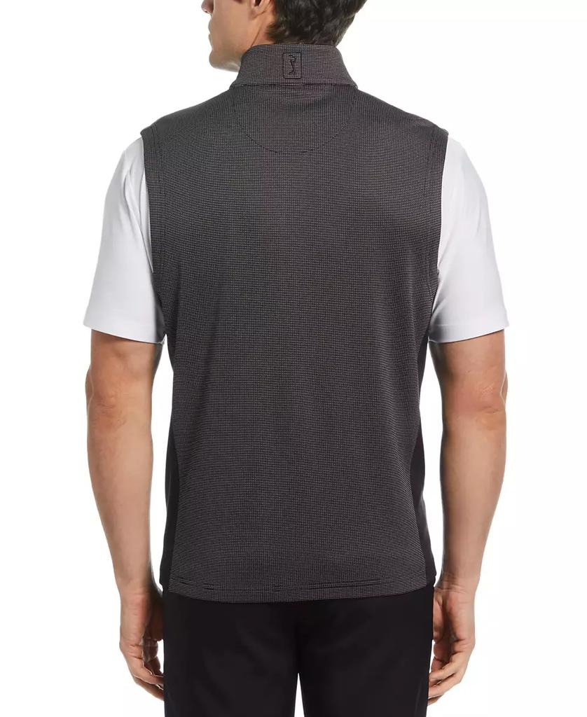 PGA TOUR Men's Micro Jacquard Full-Zip Sweater Vest
