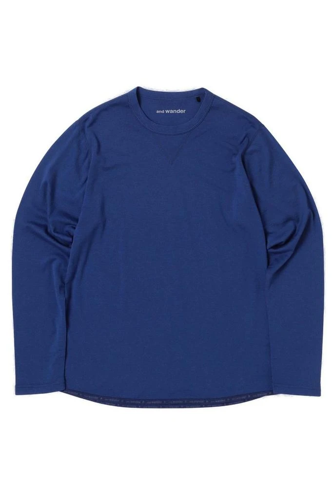 And Wander And Wander Crewneck Long-Sleeved T-Shirt 1
