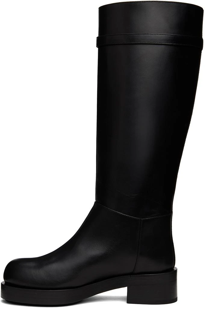 Versace Black Safety Pin Tall Boots 3