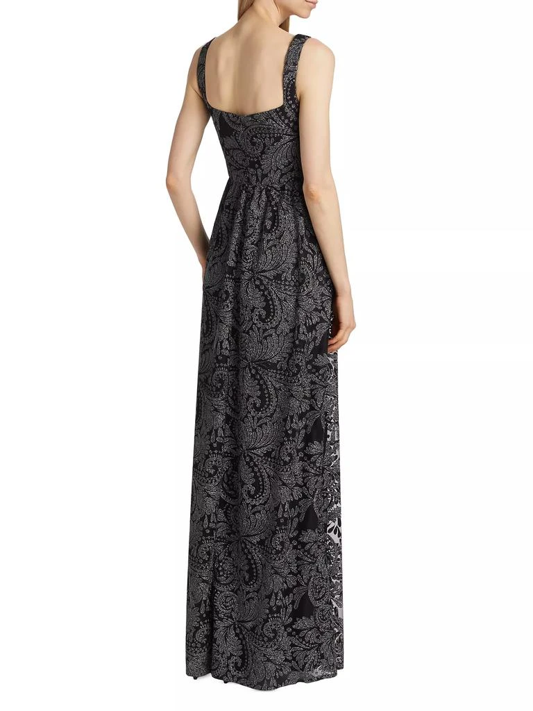 Saloni Rachel Paisley Tulle Maxi Dress 5